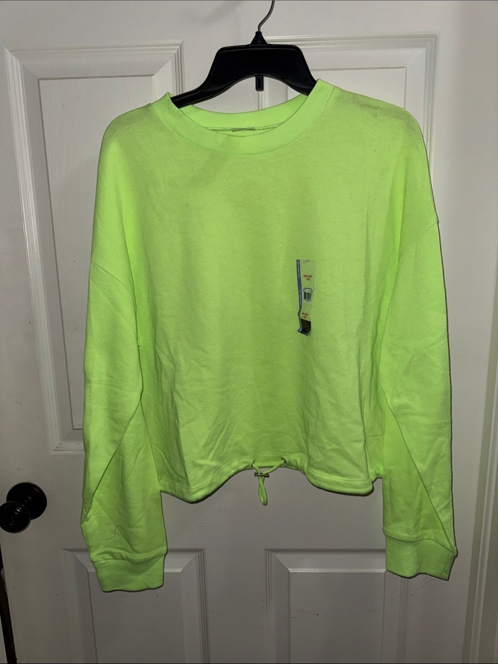 No Boundaries Neon Lime Crewneck Sweatshirt